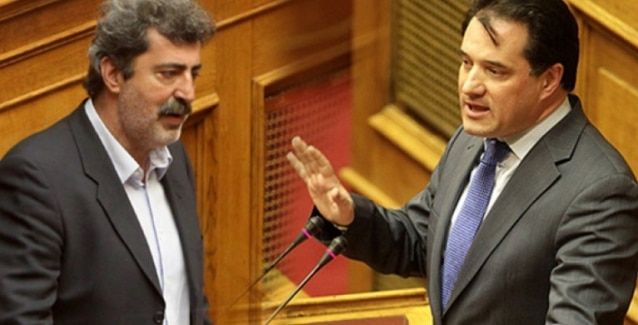 Ο ΚΑΚΟΣ ΧΑΜΟΣ ΣΤΗ ΒΟΥΛΗ! «ΣΦΑΧΤΗΚΑΝ» ΑΔΩΝΙΣ – ΠΟΛΑΚΗΣ! ΣΤΟΝ ΚΑΥΓΑ ΚΑΙ Ο ΣΑΛΜΑΣ! «ΠΑΛΙΟΨΕΥΤΑΡΕ ΚΡΗΤΙΚΑΡΕ, ΓΑΙΔΟΥΡΙ, ΘΡΑΣΥΔΕΙΛΕ ΑΠΑΤΕΩΝΑ, ΚΟΤΑ ΛΕΙΡΑΤΗ, ΘΑ ΓΙΝΕΙ ΕΔΩ ΤΗΣ ΚΡΗΤΗΣ!» – «ΡΕ ΨΕΥΤΗ ΕΙΣΑΙ ΜΕ ΤΟΝ ΣΟΙΜΠΛΕ;» – «ΠΟΥΛΑΚΙΔΑ ΘΑ ΣΕ ΚΛΕΙΣΩ ΦΥΛΑΚΗ!» (ΒΙΝΤΕΟ) Ο ΚΑΚΟΣ ΧΑΜΟΣ ΣΤΗ ΒΟΥΛΗ! «ΣΦΑΧΤΗΚΑΝ» ΑΔΩΝΙΣ – ΠΟΛΑΚΗΣ! ΣΤΟΝ ΚΑΥΓΑ ΚΑΙ Ο ΣΑΛΜΑΣ! «ΠΑΛΙΟΨΕΥΤΑΡΕ ΚΡΗΤΙΚΑΡΕ, ΓΑΙΔΟΥΡΙ, ΘΡΑΣΥΔΕΙΛΕ ΑΠΑΤΕΩΝΑ, ΚΟΤΑ ΛΕΙΡΑΤΗ, ΘΑ ΓΙΝΕΙ ΕΔΩ ΤΗΣ ΚΡΗΤΗΣ!» – «ΡΕ ΨΕΥΤΗ ΕΙΣΑΙ ΜΕ ΤΟΝ ΣΟΙΜΠΛΕ;» – «ΠΟΥΛΑΚΙΔΑ ΘΑ ΣΕ ΚΛΕΙΣΩ ΦΥΛΑΚΗ!» (ΒΙΝΤΕΟ)