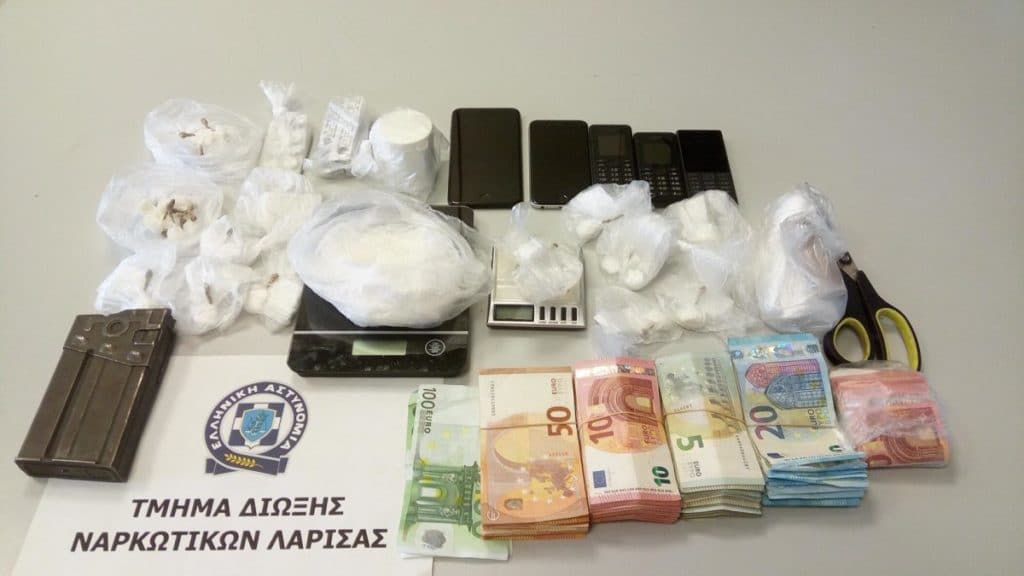 Συλλήψεις στη Λάρισα για κοκαΐνη