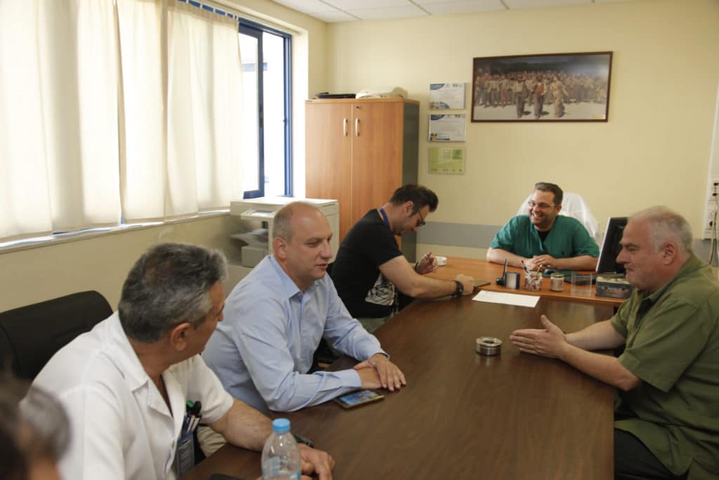 Γ. Οικονόμου επίσκεψη σε  ΕΚΑΒ, Σωματείο Εργαζομένων Νοσοκομείου Λαμίας, Σύλλογο Εργαζομένων Δήμου Λαμιέων και στο 3ο  ΚΑΠΗ Λαμίας