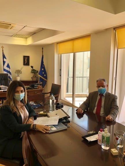 Συνάντηση του Βουλευτή κ.Γιώργου Κοτρωνιά  με την Υφ. Τουρισμού  κ. Σοφία Ζαχαράκη