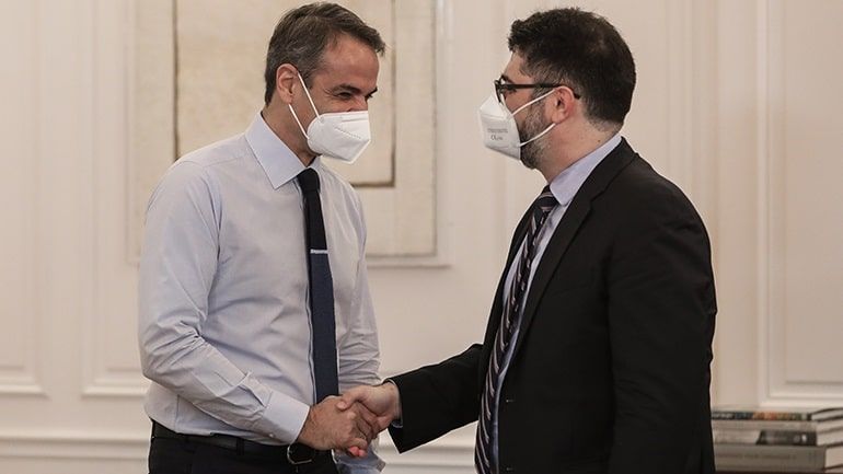 Συνάντηση Κ. Μητσοτάκη με τον γενικό πρόξενο στη Μαριούπολη Μ. Ανδρουλάκη Συνάντηση Κ. Μητσοτάκη με τον γενικό πρόξενο στη Μαριούπολη Μ. Ανδρουλάκη