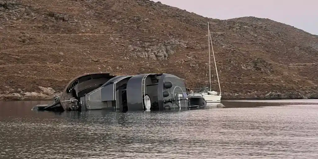Κύθνος: Προσάραξε η διάσημη θαλαμηγός «007» [βίντεο]