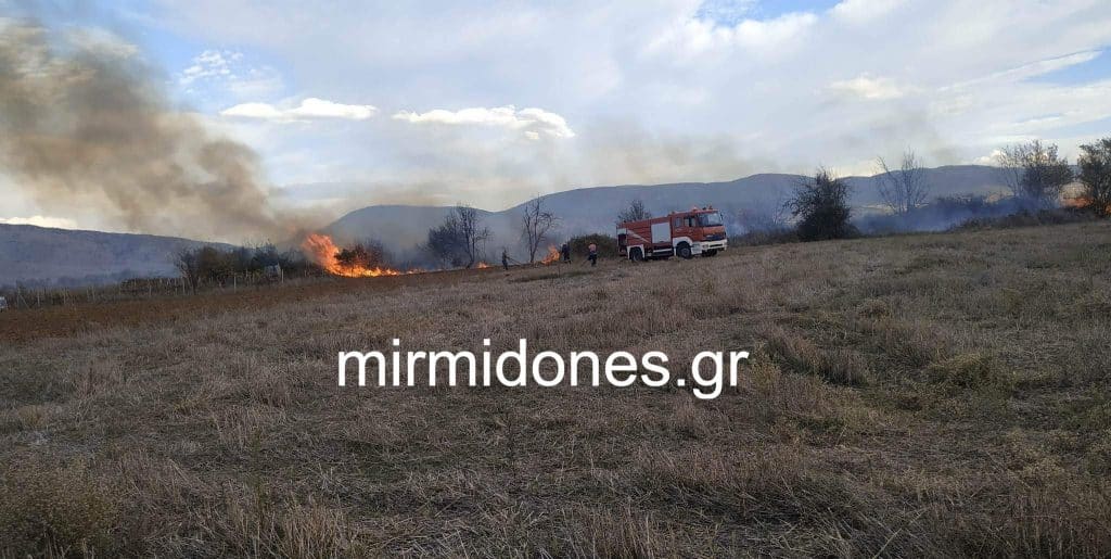 Φωτιά ξέσπασε στο Νέο Μοναστήρι στη θέση Αμπέλια . Φωτιά ξέσπασε στο Νέο Μοναστήρι στη θέση Αμπέλια .