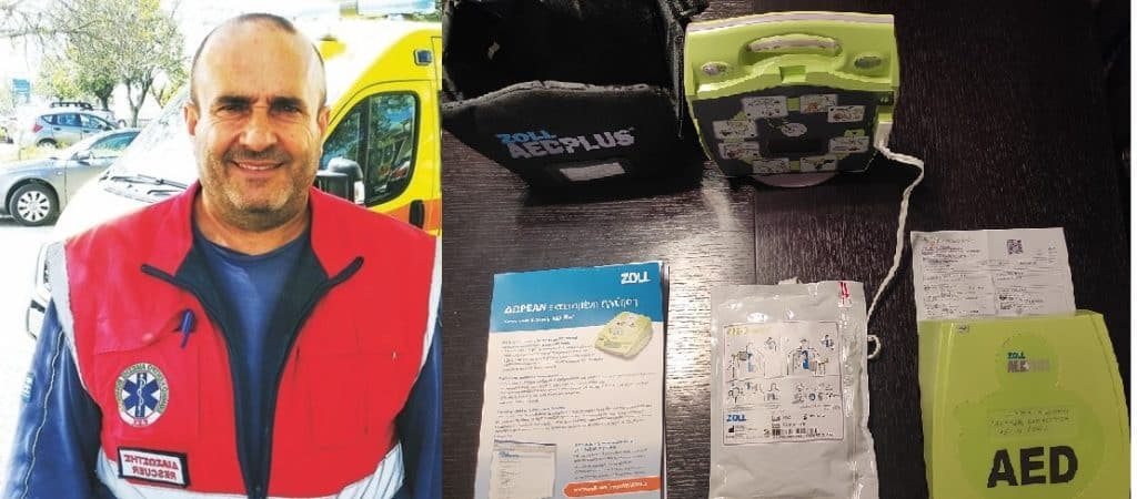 Πασχάλης Καμπορούδης: Δώρισε  φορητό Απινιδωτή στην Κοινότητα Νέου Μοναστηρίου