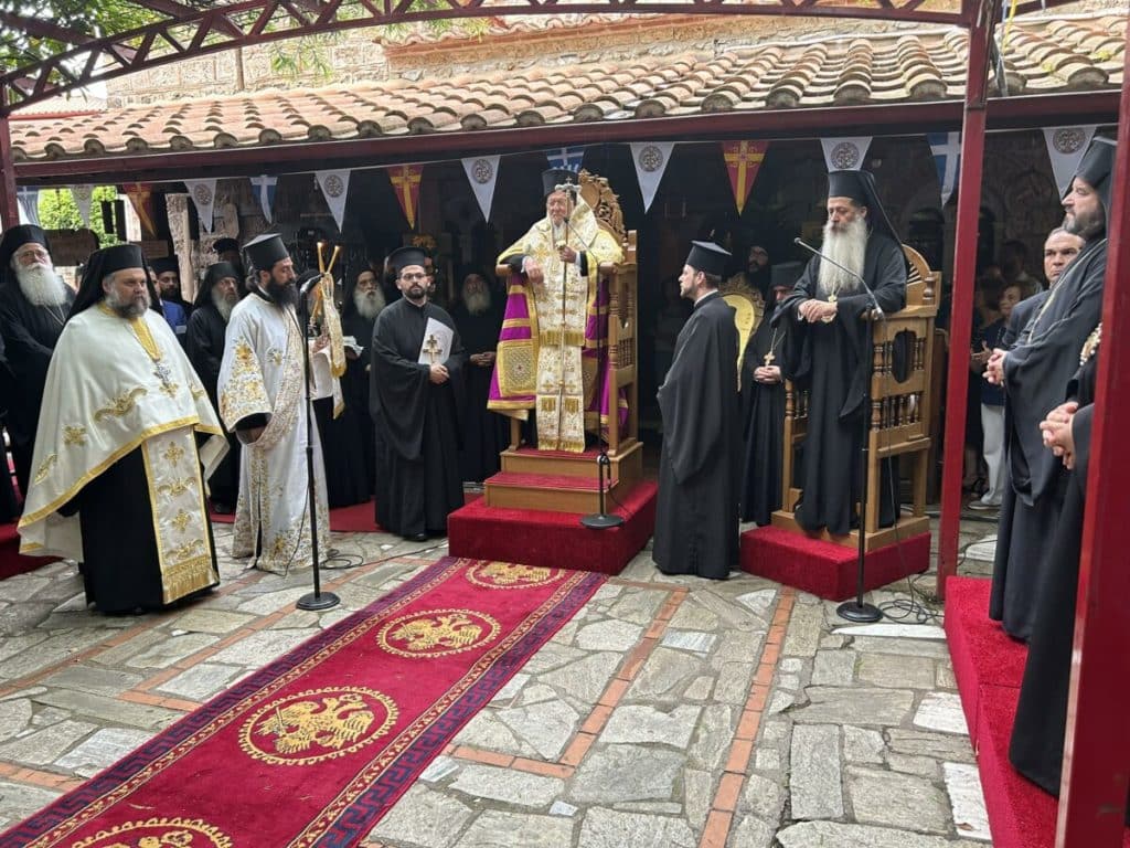 Στην Ιερά Μονή Αγάθωνος ο Οικουμενικός Πατριάρχης Βαρθολομαίος