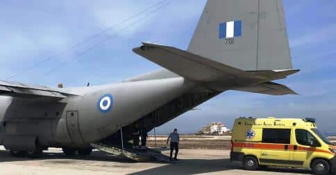 Λέρος: Με C-130 μεταφέρθηκε η ασθενής που χρήζει ΜΕΘ στην Αθήνα Λέρος: Με C-130 μεταφέρθηκε η ασθενής που χρήζει ΜΕΘ στην Αθήνα
