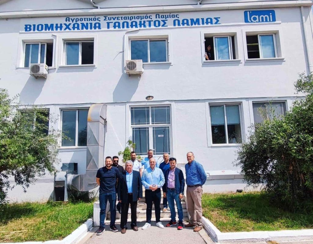 Γιάννης  Οικονόμου: Επισκέφθηκε την Βιομηχανία Γάλακτος Λαμίας