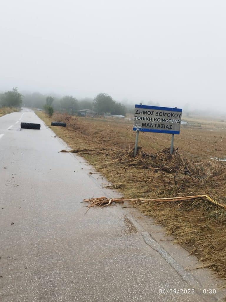 Ζημιές και στο χωριό Μαντασιά Δομοκού Ζημιές και στο χωριό Μαντασιά Δομοκού