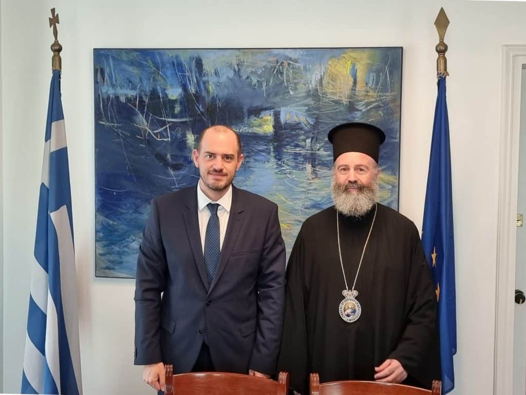 Συνάντηση του Αρχιεπισκόπου Αυστραλίας με τον υφυπουργό Απόδημου Ελληνισμού Συνάντηση του Αρχιεπισκόπου Αυστραλίας με τον υφυπουργό Απόδημου Ελληνισμού