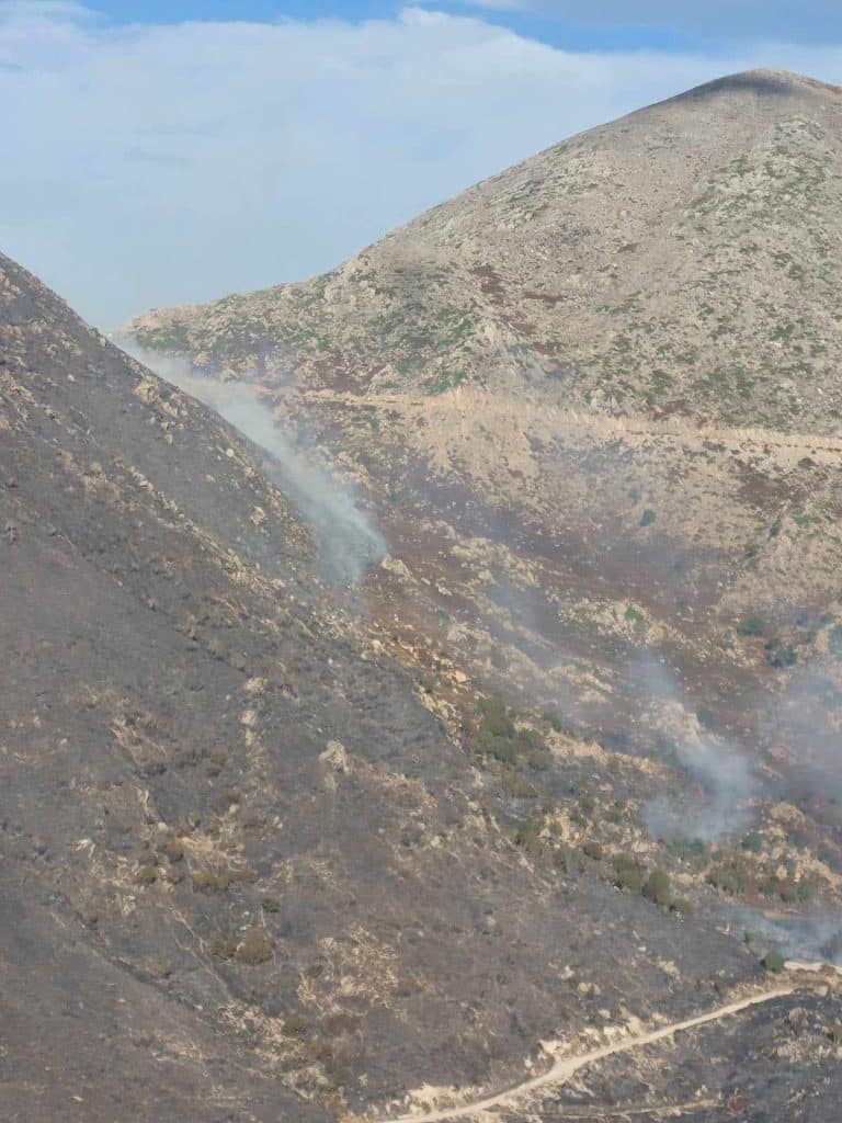 Υπό έλεγχο η φωτιά που ξέσπασε στον Ομαλό Χανίων