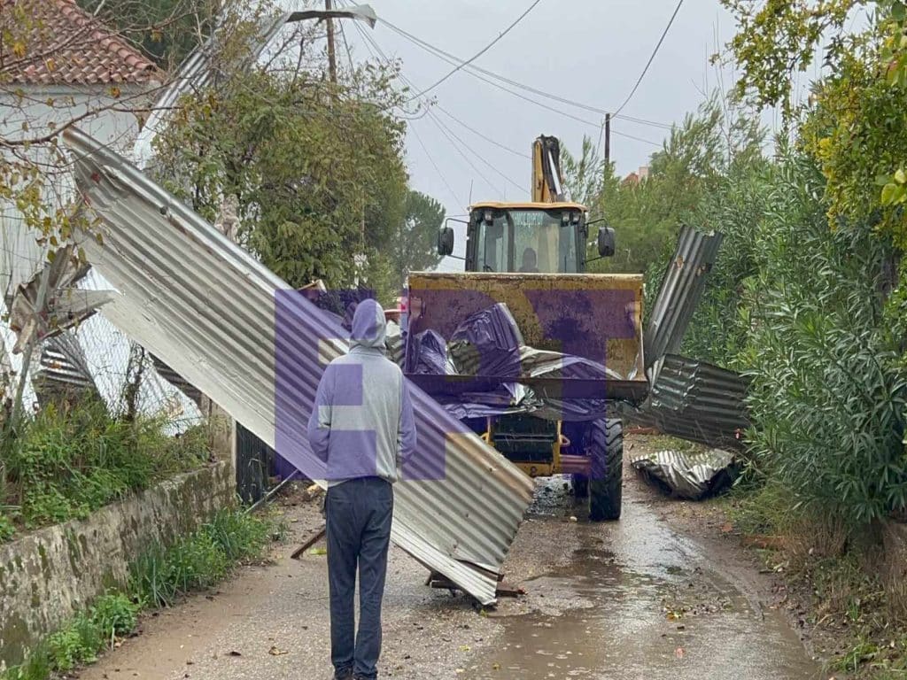 Πύργος – κακοκαιρία: Μικροζημιές από ανεμοστρόβιλο
