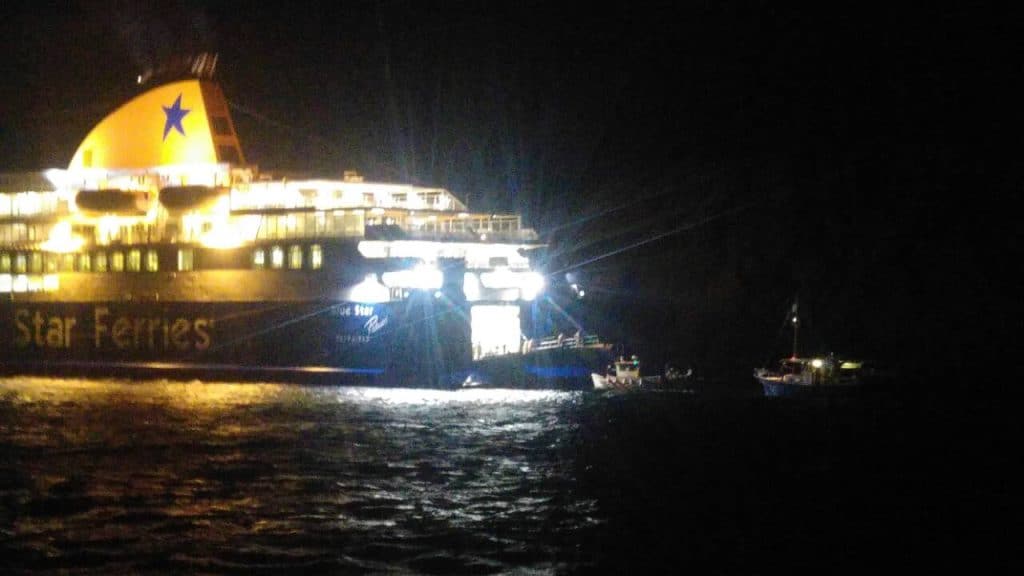 Δεν μπόρεσε να «δέσει» στην Ρόδο το Blue Star Patmos εξαιτίας κακών καιρικών συνθηκών