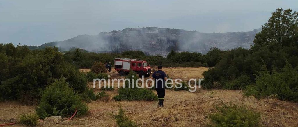 Φωτιά από κεραυνό στο Λογγίτσι Φθιώτιδας – Ξέσπασε σε δύσβατο σημείο