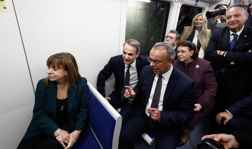 Μητσοτάκης, Σακελλαροπούλου, Σταϊκούρας, Μενδώνη και Μαρέβα στο πρώτο δρομολόγιο του Μετρό Θεσσαλονίκης