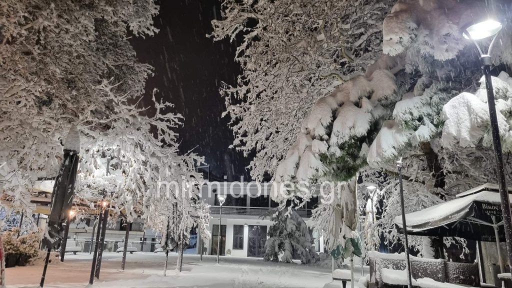 Στα λευκά ο Δομοκός ,δύσκολη η κυκλοφορία λόγω της έντονης χιονόπτωσης