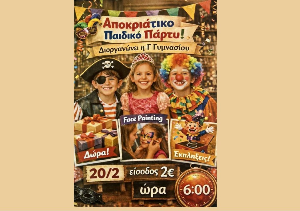 Αποκριάτικο πάρτι στον Δομοκό από τη Γ’ Γυμνασίου! Αποκριάτικο πάρτι στον Δομοκό από τη Γ’ Γυμνασίου!