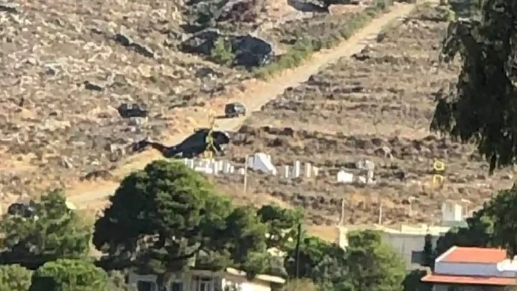 Βαριά προσγείωση στρατιωτικού ελικοπτέρου Huey στην Κάλυμνο – Καλά στην υγεία τους οι 6 επιβαίνοντες